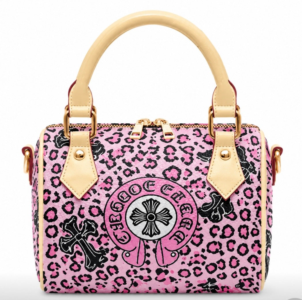 Pink Leopard pillow bag