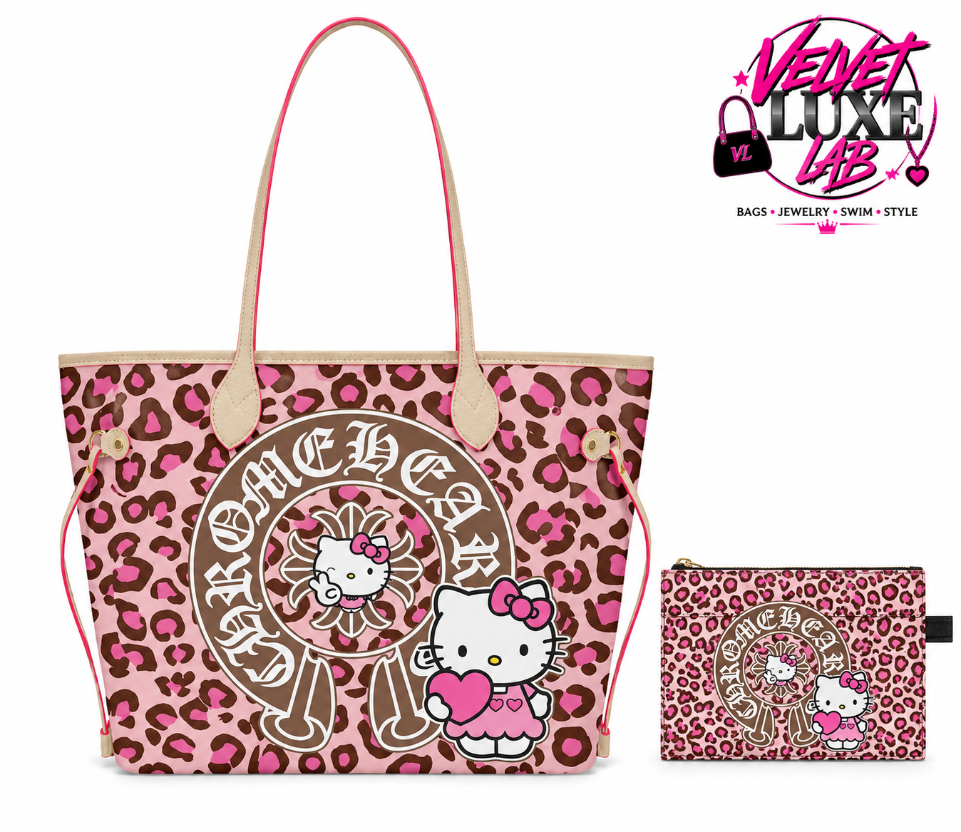 CH kitty tote + card holder