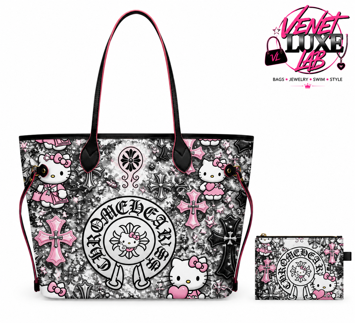 CH kitty tote + card holder