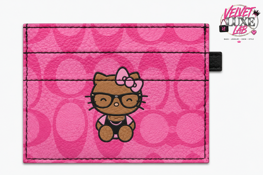 Pink crew card holder