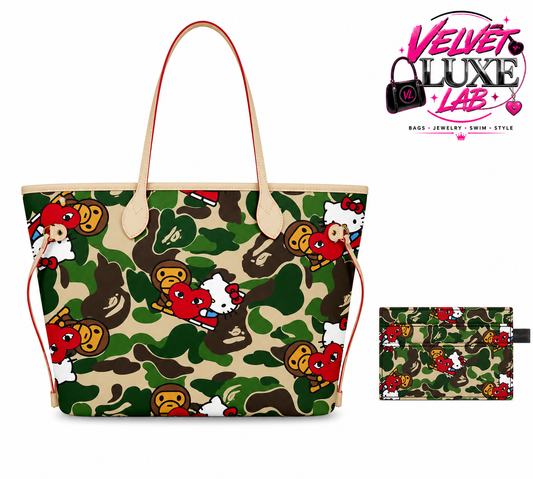 Camo Crush Tote + card holder