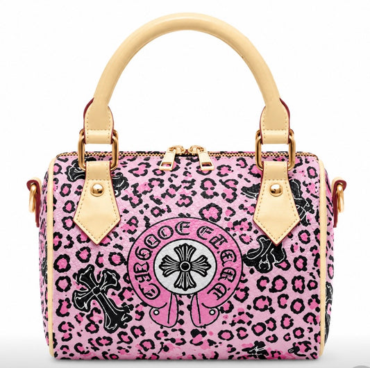 Pink Leopard pillow bag